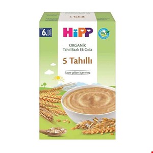غذای کمکی کودک ارگانیک هیپ HIPP ORGANIK 5 tahilli پنج غله بدون شیر ۲۰۰ گرم