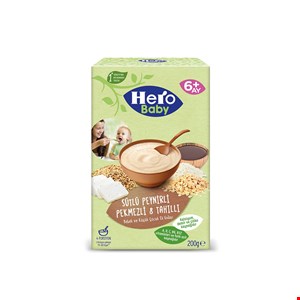سرلاک Hero Baby هیرو بیبی با طعم 8 غله و پنیر و شیره انگور حجم 200 گرم