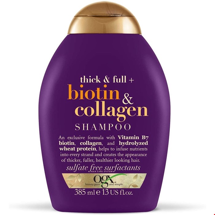 شامپو بیوتین و کلاژن او جی ایکس OGX ا OGX Thick & Full Biotin & Collagen Shampoo 385m