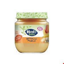 پوره میوه هرو بیبی HERO BABY SEFTALILI MUZLU موز و هلو 125 گرم