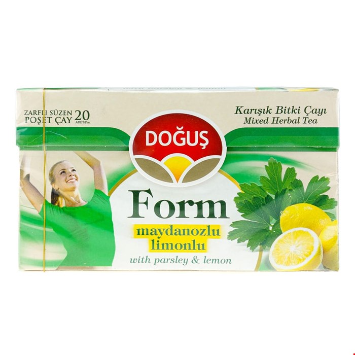  چای کیسه ای لاغری با طعم لیمو و جعفری دوغوش (dogus) 20 عددی