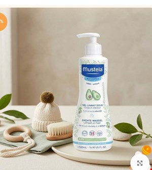 خرید شامپو سر و بدن کودک موستلا Mustela اصل 500 میل | شوینده ملایم پوست و موی نوزاد ساخت فرانسه انقضا 2028
